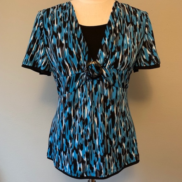 JM Collection Tops - JM Collection Short Sleeve Top Size M